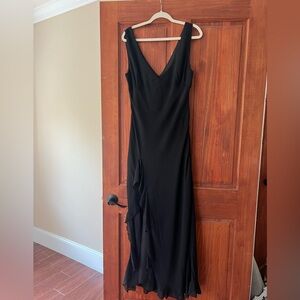 White Fox Tell Me Everything Black Maxi Dress